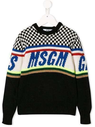 Msgm Kids свитер с логотипом 21375