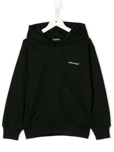 Balenciaga Kids толстовка с логотипом и капюшоном 509656TYK93