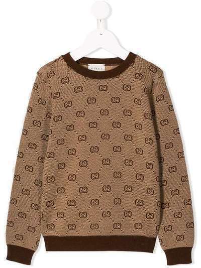 Gucci Kids джемпер с логотипом GG 574598XKASZ