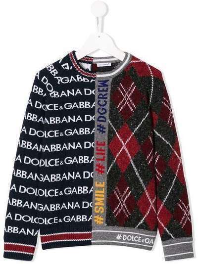 Dolce & Gabbana Kids трикотажный джемпер с логотипом L4KW48JAMC5