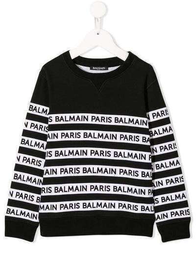 Balmain Kids толстовка в полоску с логотипом 6L4640LX230