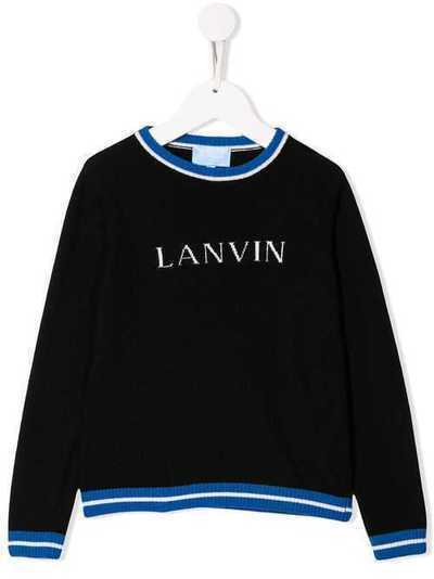 LANVIN Enfant джемпер вязки интарсия с логотипом 4L9030LC120