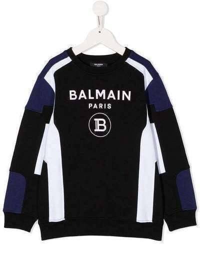 Balmain Kids толстовка с логотипом 6N4550NX320