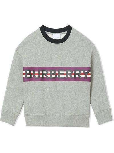 Burberry Kids толстовка в полоску с логотипом 8020516