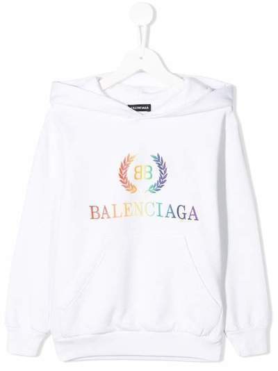 Balenciaga Kids худи с логотипом 558143TEV93