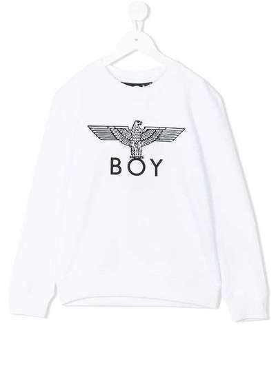 Boy London Kids толстовка с принтом логотипа EAGLEKIDSSWEATWHITEBLACK