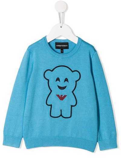 Emporio Armani Kids свитер с вышивкой 6G4M584MFGZ