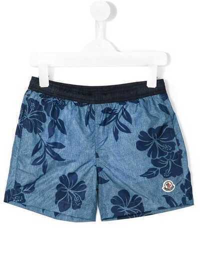 Moncler Kids шорты для плавания с цветочным принтом 00727055397T