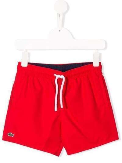 Lacoste Kids logo patch swim shorts MJ475600528