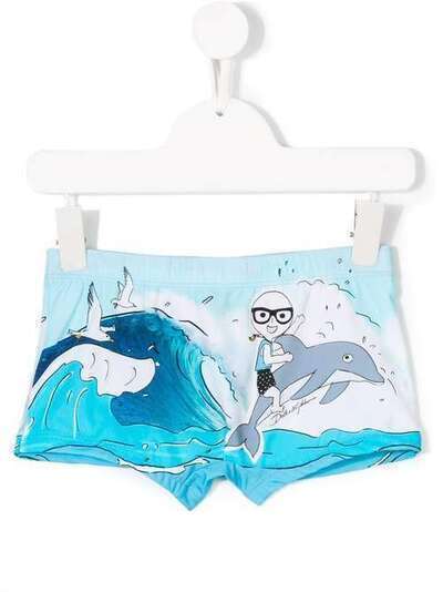 Dolce & Gabbana Kids printed swim shorts L4J821G7MJO