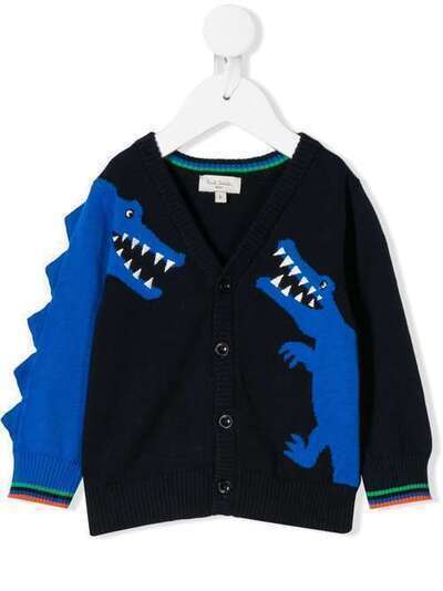 Paul Smith Junior кардиган Dinosaur вязки интарсия с принтом 5Q18511492