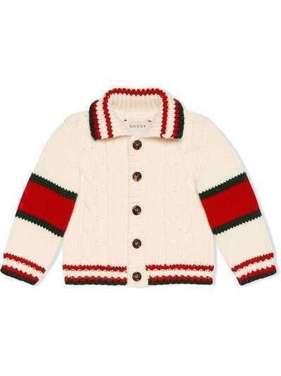 Gucci Kids Baby cable knit wool cardigan 512501X1578