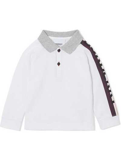 Burberry Kids рубашка-поло с длинными рукавами и логотипом 8020484