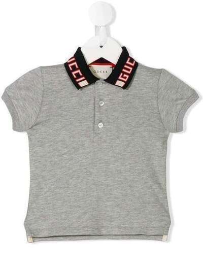 Gucci Kids рубашка-поло с логотипом на воротнике 522346X9T65
