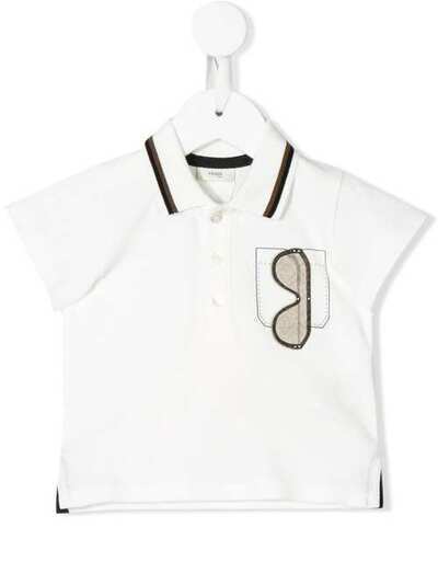 Fendi Kids рубашка-поло с нашивкой BMI196AVP