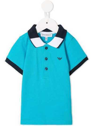 Emporio Armani Kids рубашка-поло с контрастной отделкой 3GHF011J0SZ