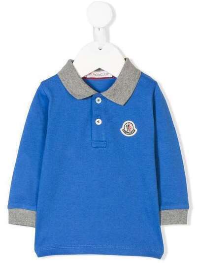 Moncler Kids logo patch polo shirt 830775084633