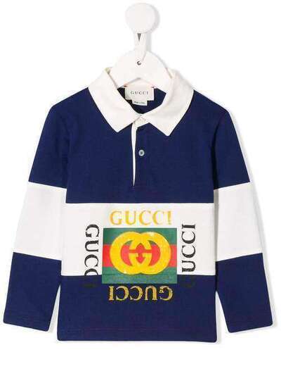 Gucci Kids рубашка-поло с логотипом 573936XJAAM