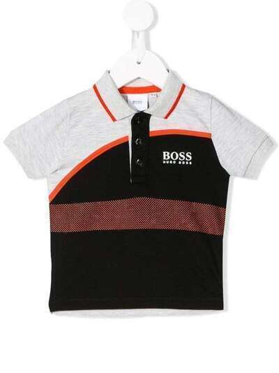 Boss Kids рубашка-поло в стиле колор-блок J05777M10