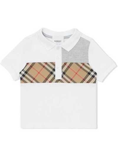 Burberry Kids рубашка-поло с контрастными вставками 8010029