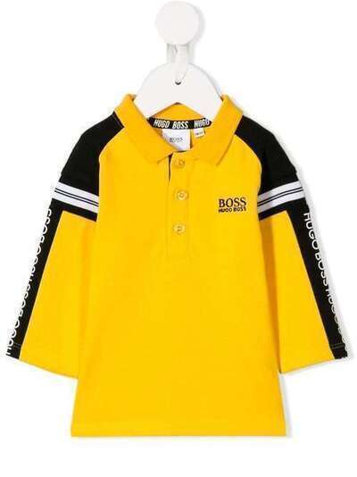 Boss Kids рубашка-поло с логотипом и полосками J05748536