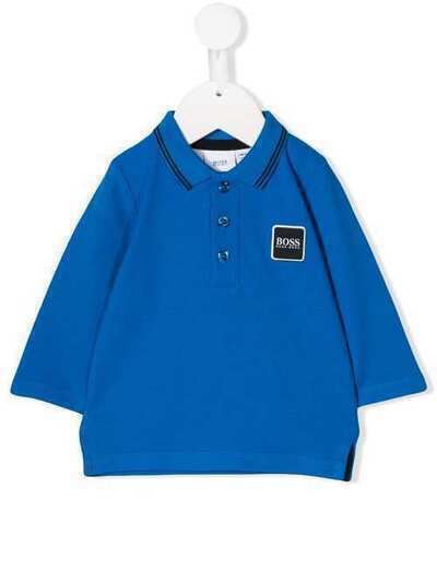 Boss Kids рубашка-поло с нашивкой-логотипом J05751869