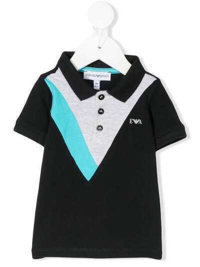 Emporio Armani Kids рубашка-поло в стиле колор-блок 3HHF101J0SZ