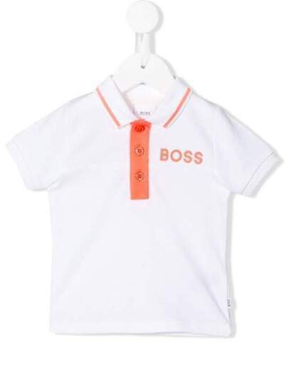 Boss Kids рубашка-поло с логотипом J0577610B