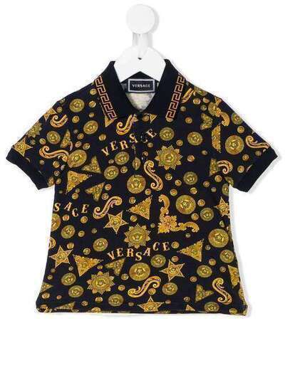 Young Versace рубашка-поло с вышитым логотипом YB000143A232753
