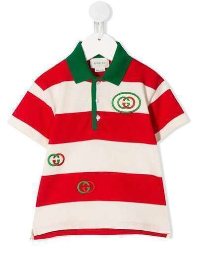 Gucci Kids рубашка поло с нашивкой-логотипом 599998XJB3N