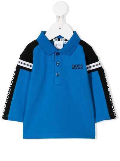 Boss Kids рубашка-поло с логотипом и полосками J05748869