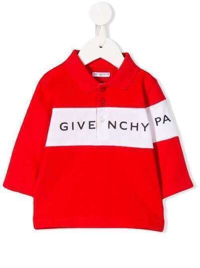 Givenchy Kids рубашка-поло с логотипом и полосками H05088991
