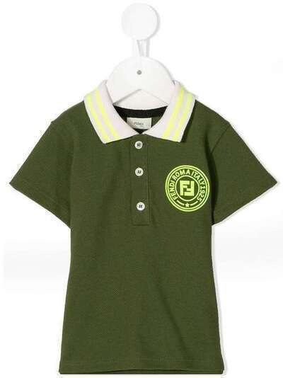Fendi Kids рубашка-поло с логотипом BMI181AVP
