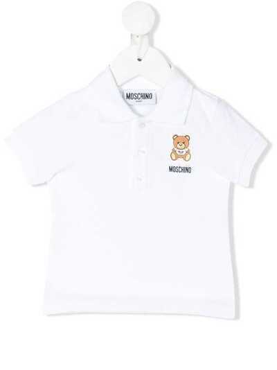 Moschino Kids рубашка-поло с логотипом и принтом Teddy Bear MPM01PLEA04