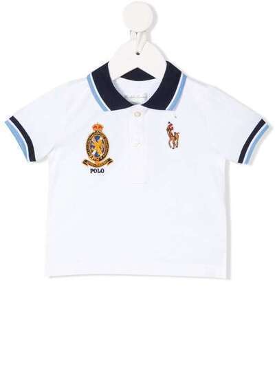 Ralph Lauren Kids полосатая рубашка-поло с вышитым логотипом 320786337
