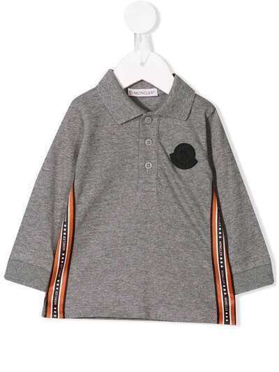 Moncler Kids рубашка-поло с длинными рукавами 83126058496F