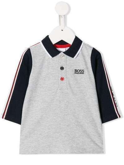 Boss Kids рубашка-поло в стиле колор-блок J05744M68