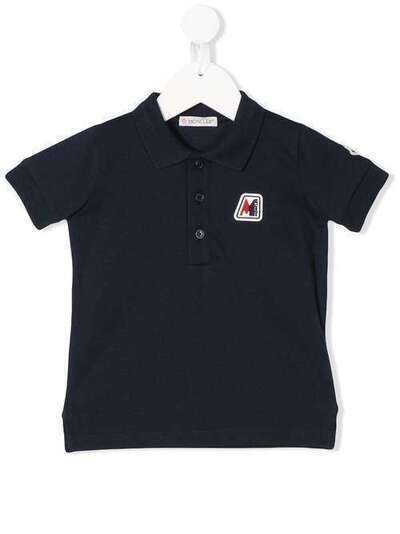 Moncler Kids рубашка-поло с нашивкой-логотипом 8A702208496F