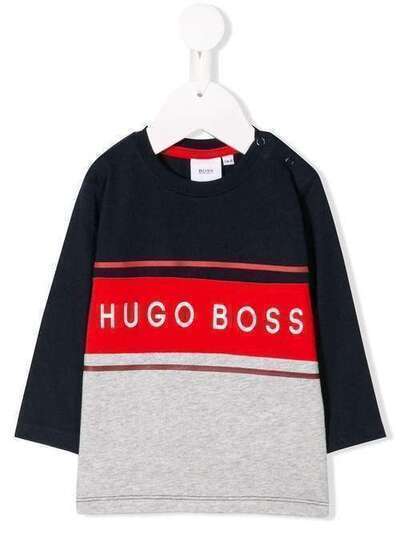 Boss Kids рубашка-поло в стиле колор-блок J05752V40