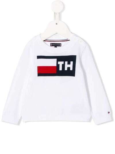 Tommy Hilfiger Junior джемпер вязки интарсия с логотипом KN0KN01027