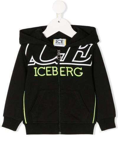 Iceberg Kids толстовка на молнии с капюшоном и вышитым логотипом MFICE2121B
