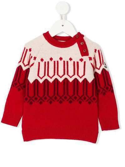 Moncler Kids вязаный свитер с вышивкой 90055059699M