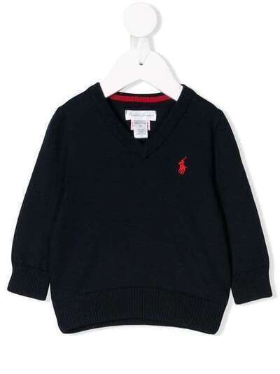 Ralph Lauren Kids свитер с V-образным вырезом 320702188