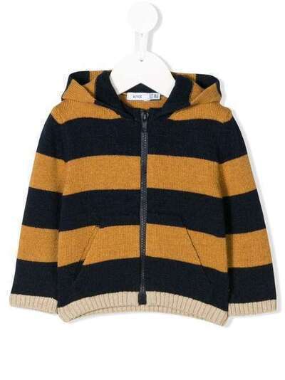Knot striped zip-up hoodie CT21TH2342