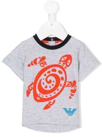 Emporio Armani Kids футболка с принтом черепахи 3ZHT024J09Z3909