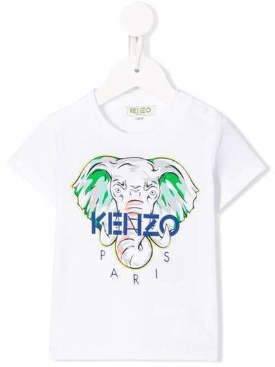 Kenzo Kids футболка Elephant с логотипом KQ10618BB01