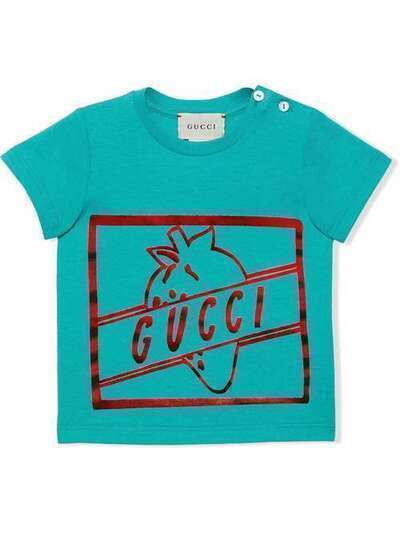 Gucci Kids футболка с принтом Gucci Strawberry 555675XJBJG