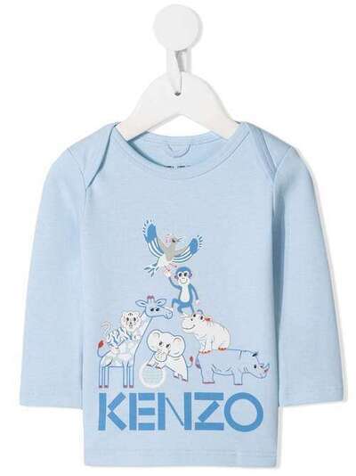 Kenzo Kids футболка с принтом KP1052342