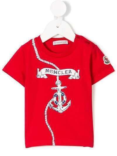 Moncler Kids футболка с принтом 80209508790A