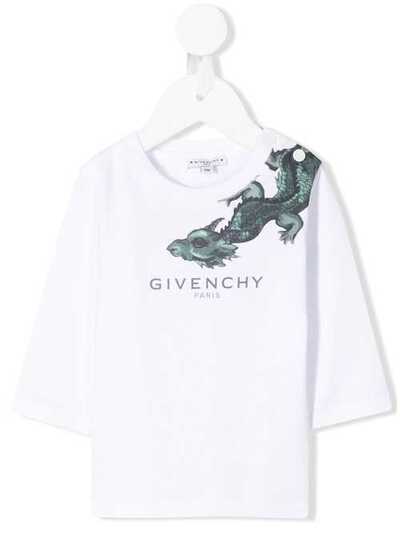 Givenchy Kids футболка с принтом H0509210B